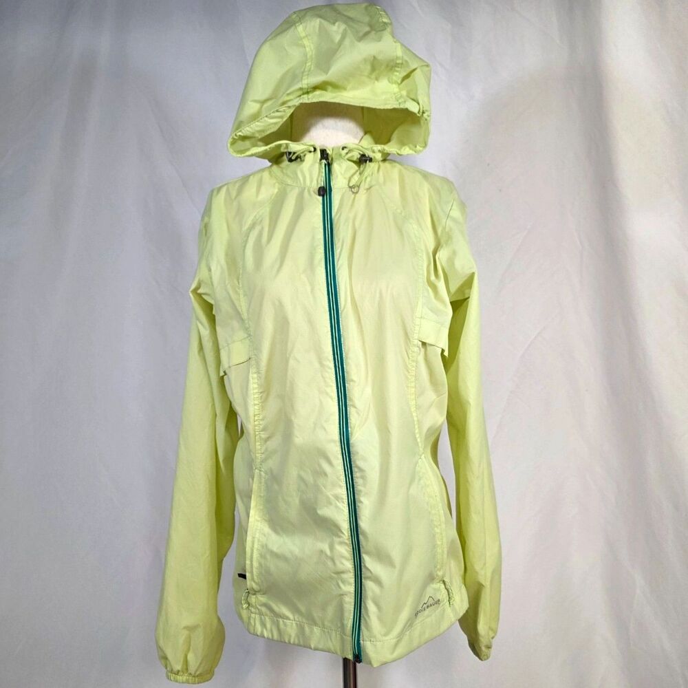 Eddie Bauer Packable Vivid Chartreuse Light Weight Jacket Size Small - Picture 4 of 10
